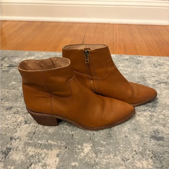 Madewell The Charley Boot in English Saddle Brown Leather, SZ 7.5 - Picture 5 of 16